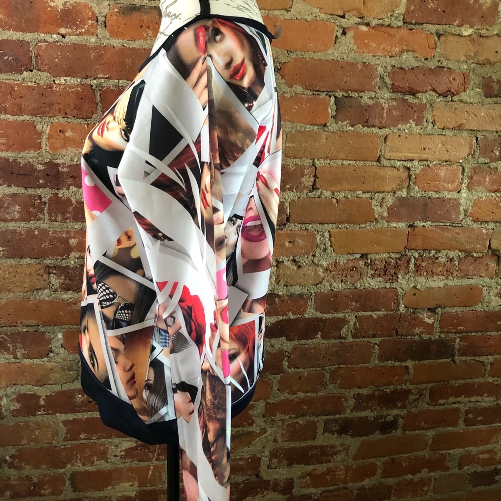 ๐HP๐Vintage 90s Blush Fashion Models Pop Art Top - Picture 6 of 7